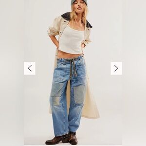 NWOT We The Free Moxie Pull-On Barrel Jeans